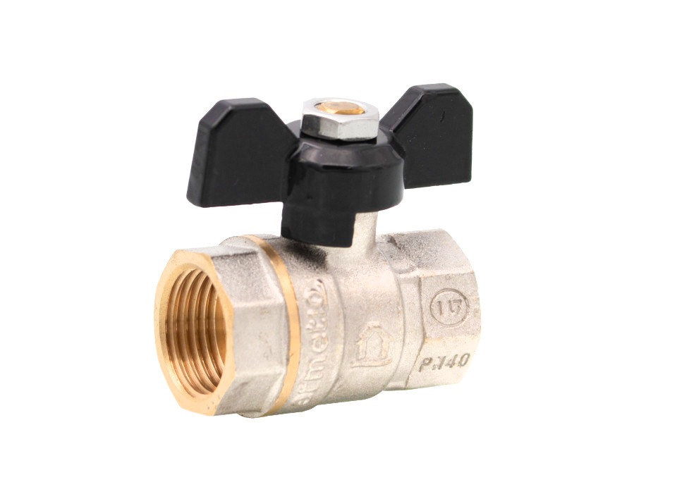 Brass ball valve butterfly type 3/4