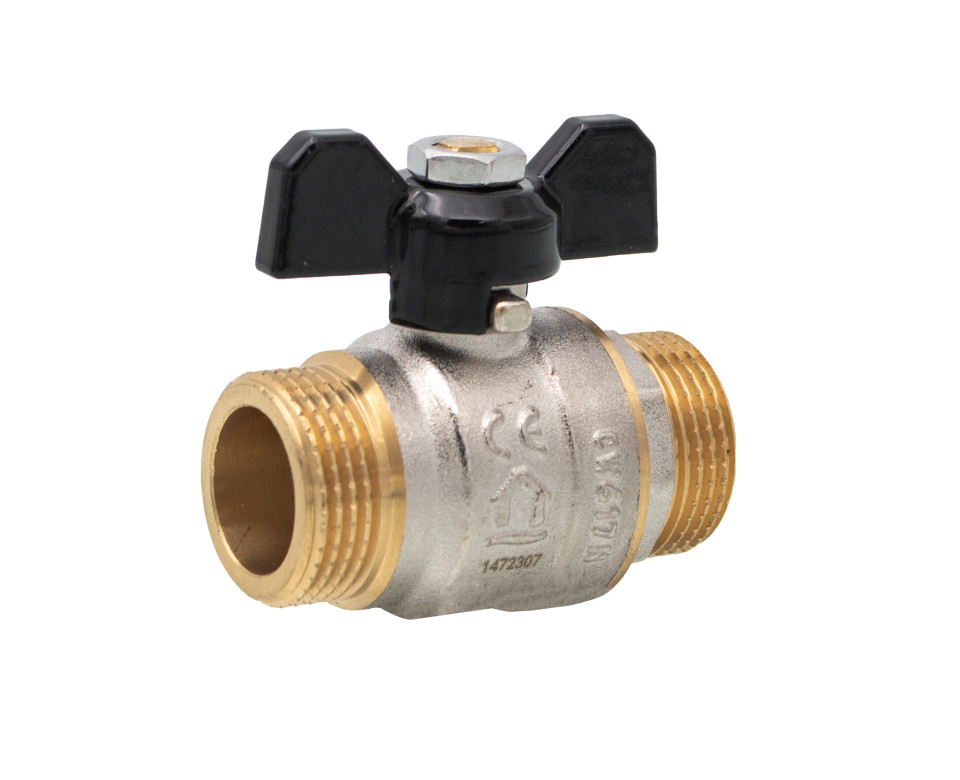 Brass ball valve butterfly type 1/2