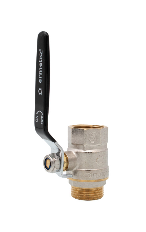 Brass ball valve with lever 1-1/2