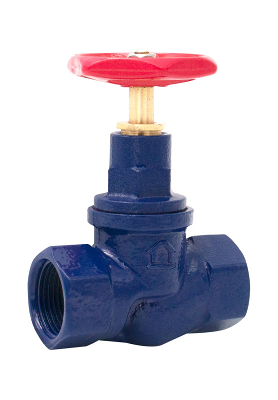 Cast iron passing tap blue finish 1/2