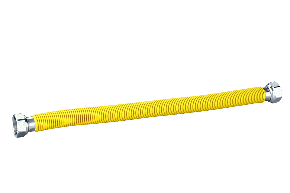 Female threaded extendible hose for gas 3/4