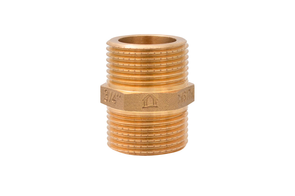 Brass nipple CW617N 3/4