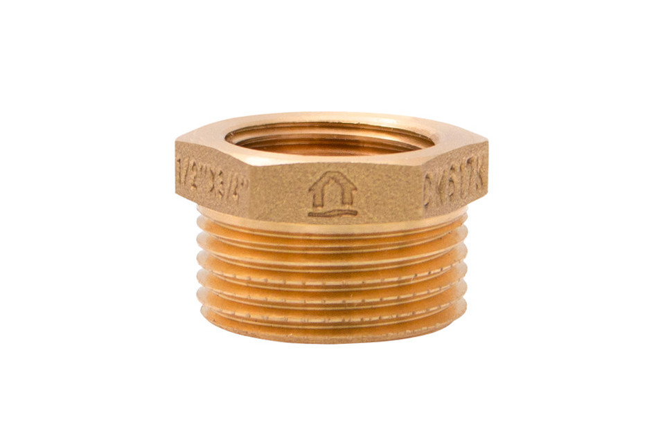 Brass reducing bush CW617N 1/2