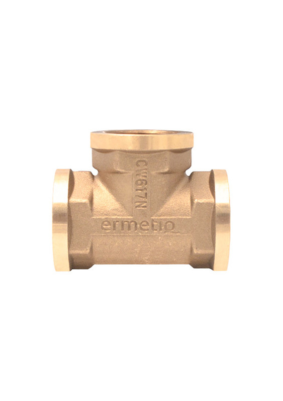 Brass tee CW617N 3/4