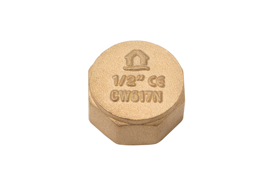 Brass end cap CW617N 1/2