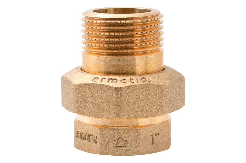 Brass straight pipe union CW617N 1