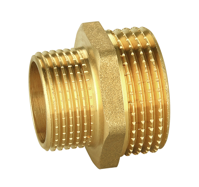 Brass reducing nipple 1