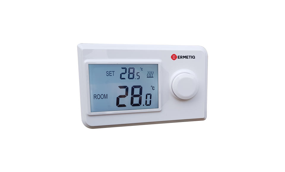 Wired non-programmable thermostat 142x92x25mm