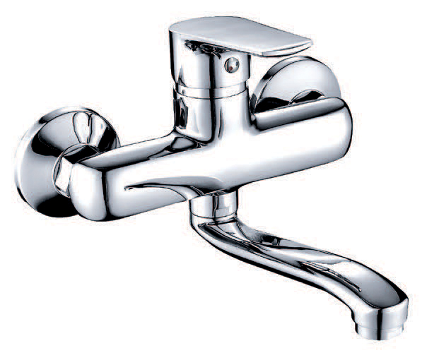 Wall mounted wash basin faucet
