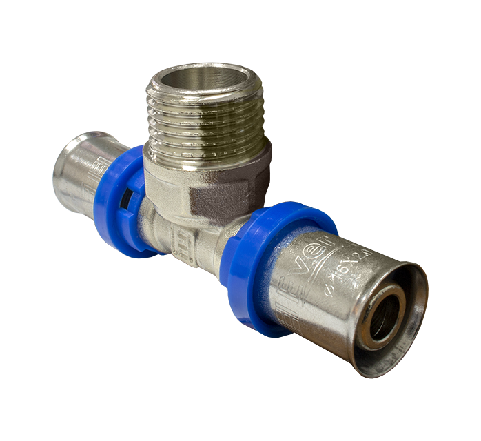 Center male threaded tee 16x1/2
