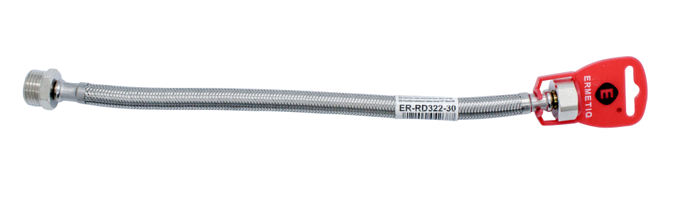 Stainless steel reinforced hose 15cm 3/8