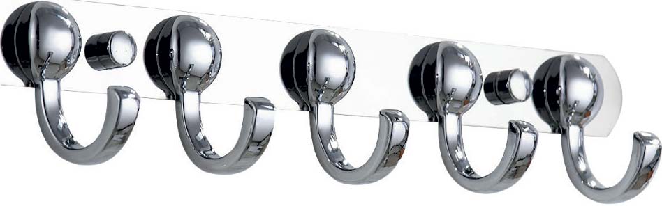 Five round hooks wall mounted hanger