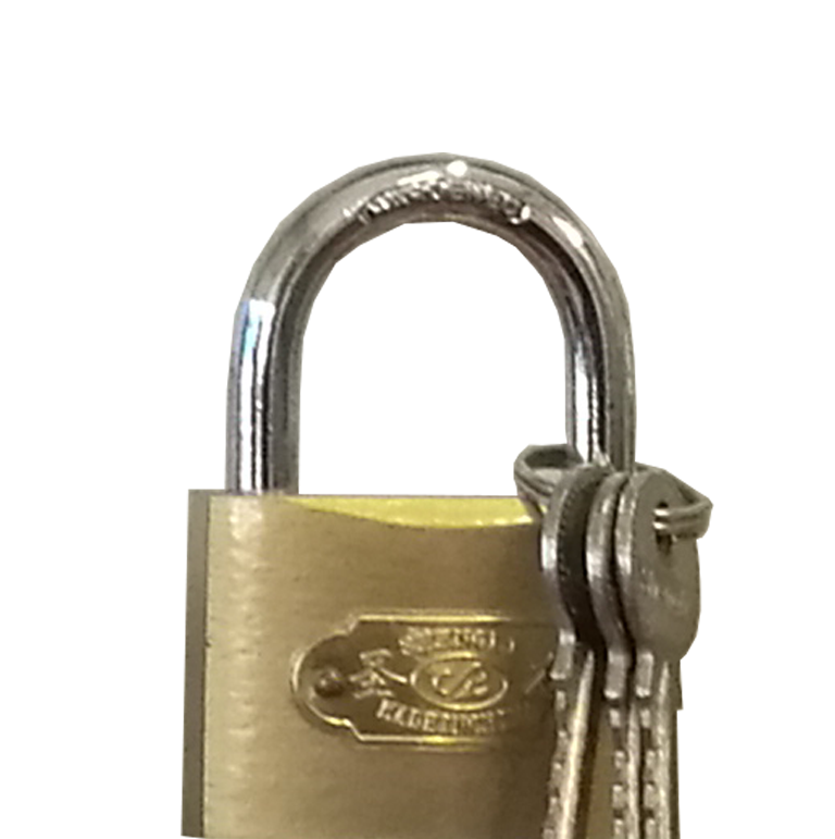Automatic 3 keys classical padlock BRONZE 38mm