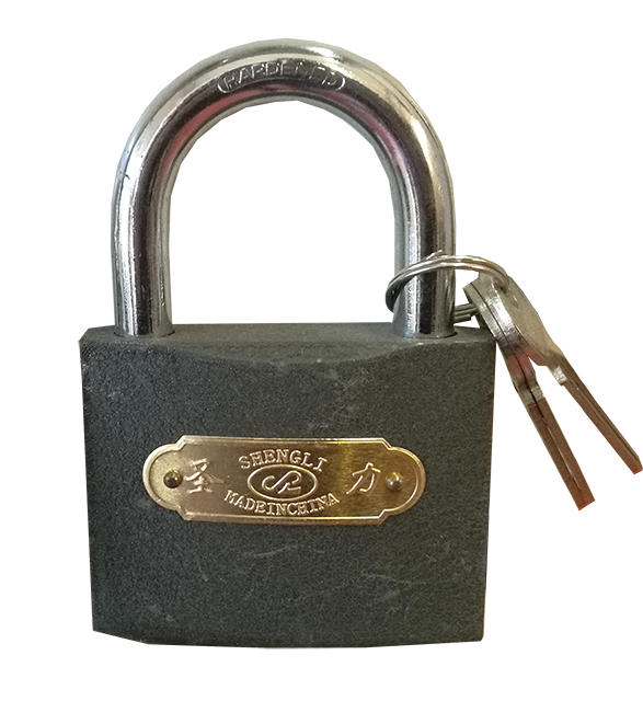 Automatic 3 keys classical padlock Grey 63mm