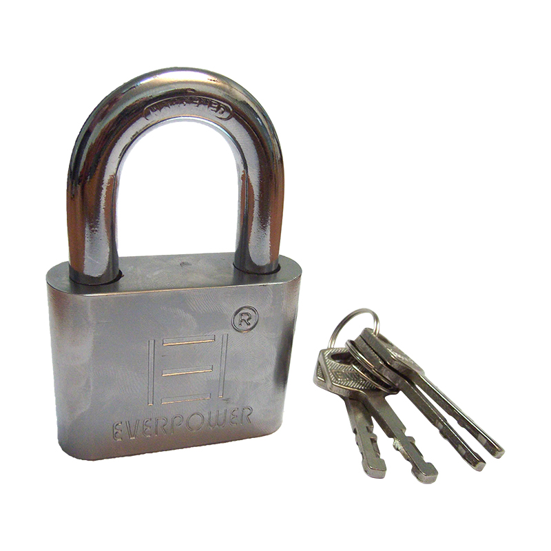 Mechanical padlock with 4 keys CHROME