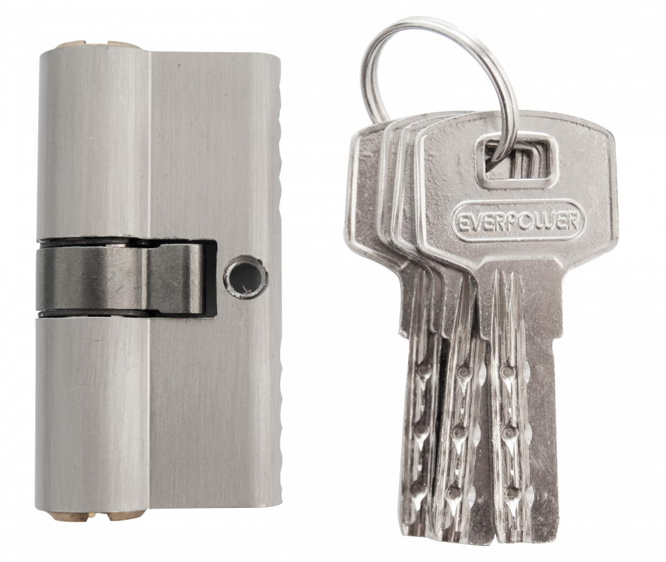 Symmetrical locking cylinder with 4 keys 60mm ф16.5