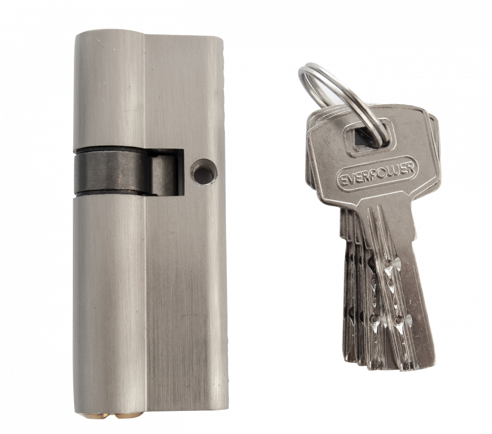 Asymmetrical locking cylinder with 4 keys 70/25mm ф16.5