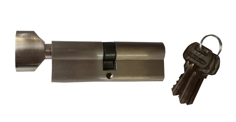 Asymmetrical locking cylinder with 4 keys and rotary knob 70/25mm ф16.5