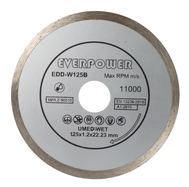 Wet cutting diamond blade 125*1.2*22.23mm