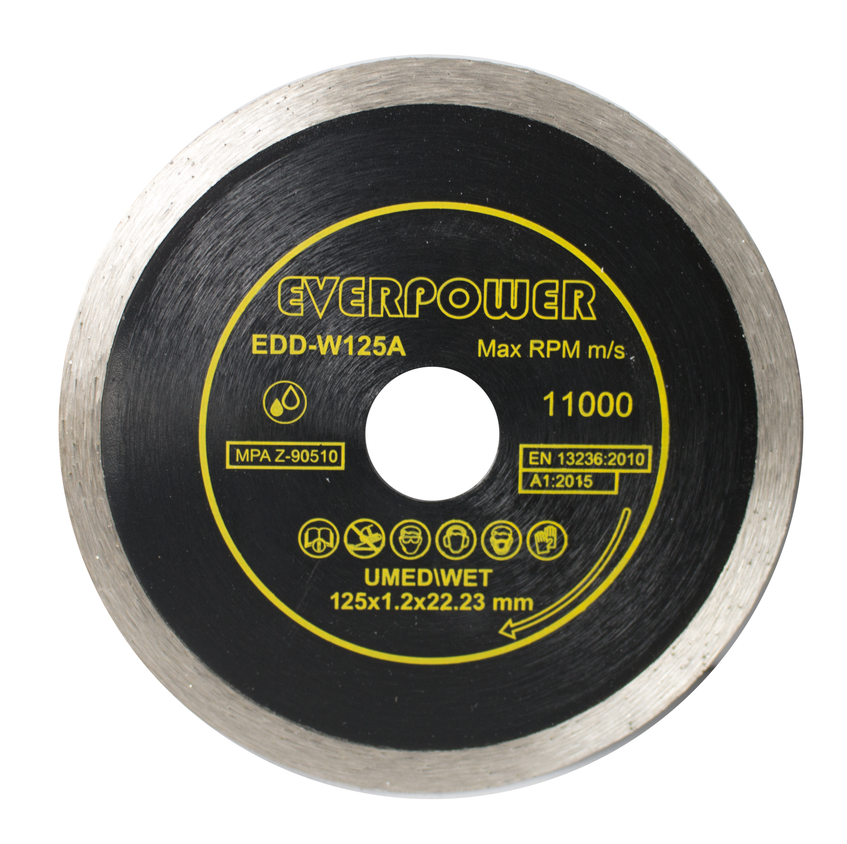 Wet cutting diamond blade 125*1.2*22.23mm