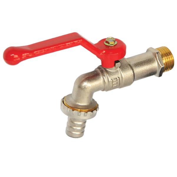 Garden brass tap with lever 1