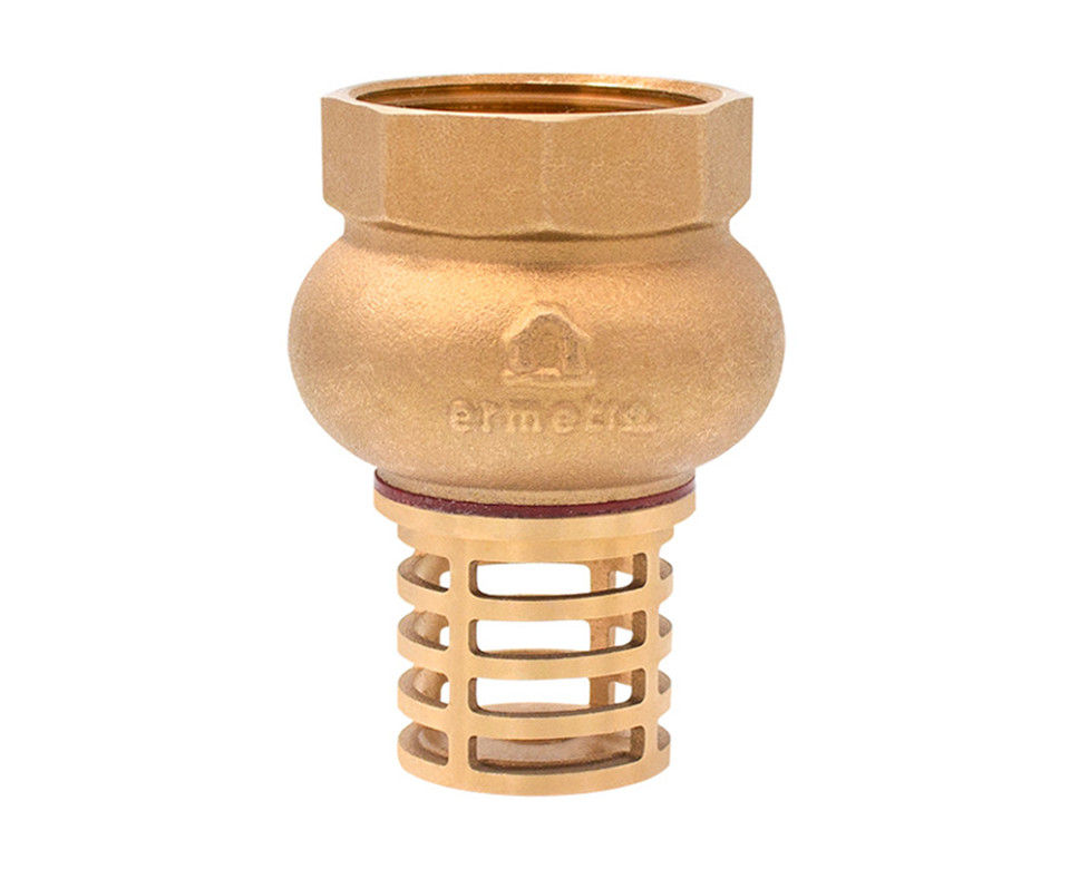 Foot valve with brass strainer 1-1/4
