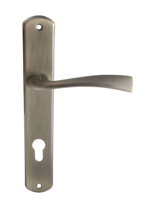 Arched type door handle 90 for cylinder  BRONZE finish