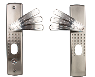 Metal door handles quick lock system CHROME finish LEFT
