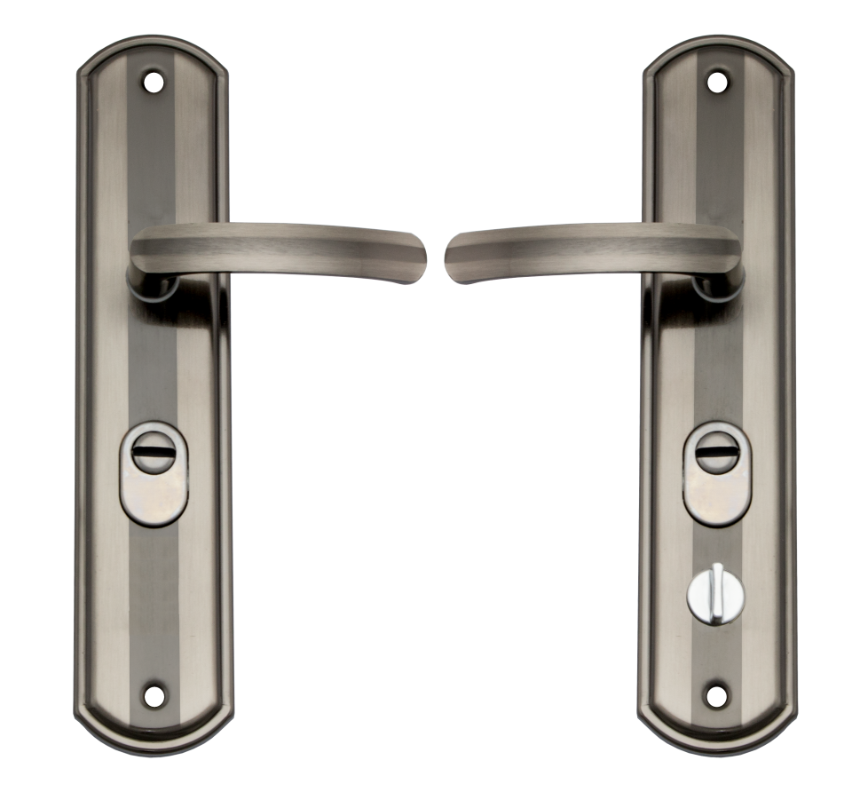 Metal door handles CHROME/BLACK finish LEFT