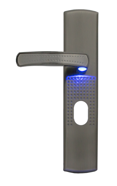 Metal door handles with light CHROME finish RIGHT