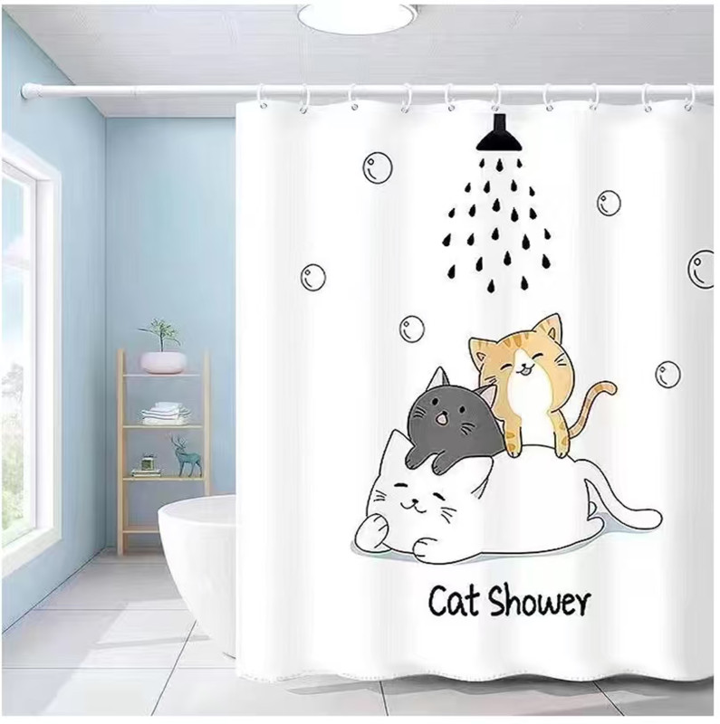 Shower curtain CAT SHOWER 180x200cm