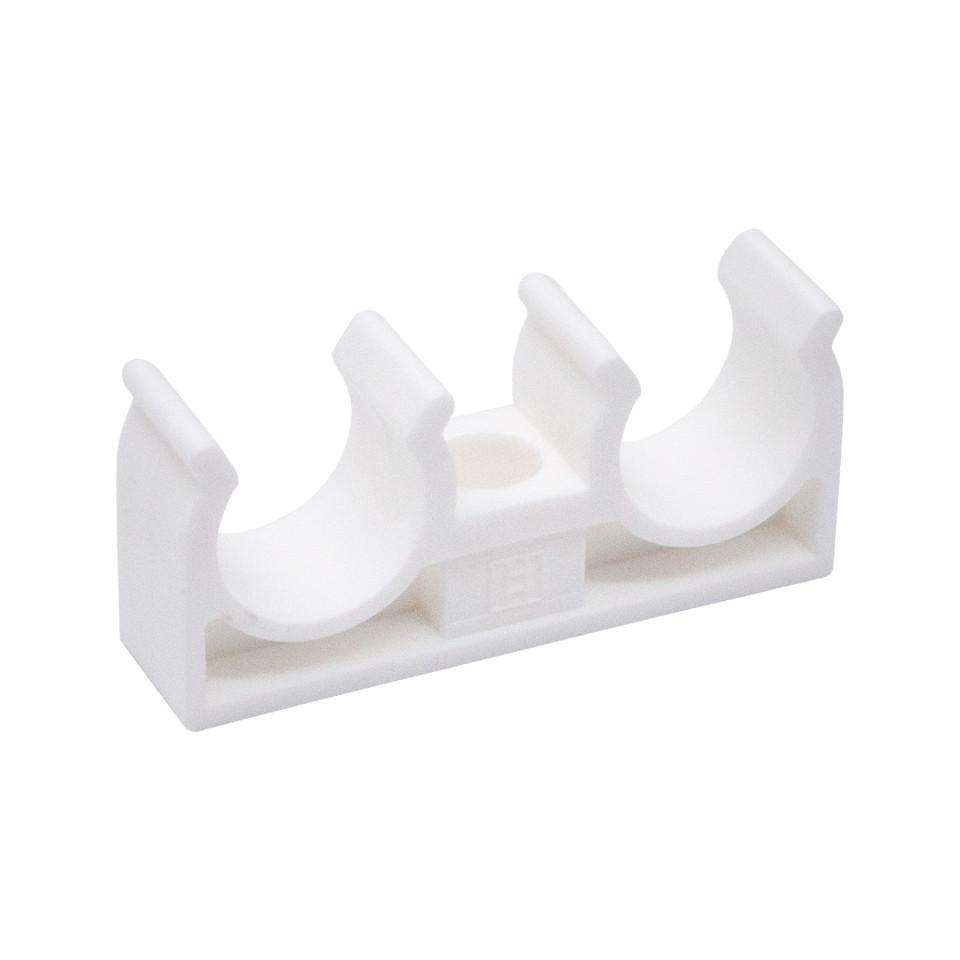 Double clamp for fixing PPR pipe 20