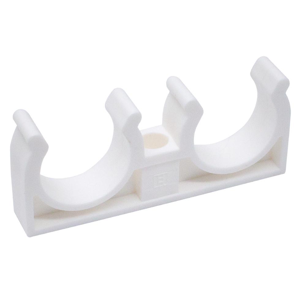 Double clamp for fixing PPR pipe 32