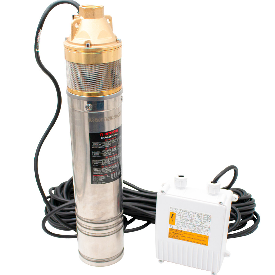 Deep well submersible pump with control panel 1.10KW/98m