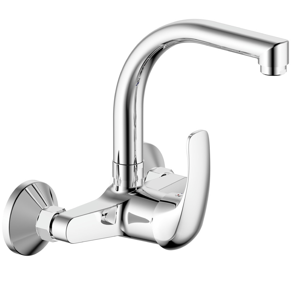 Two-inlet wall-mounted swan type faucet Class