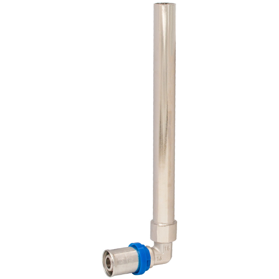 Radiator connection elbow extension 16x15/150mm