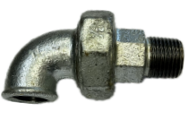 Zinc plating angle pipe union 1