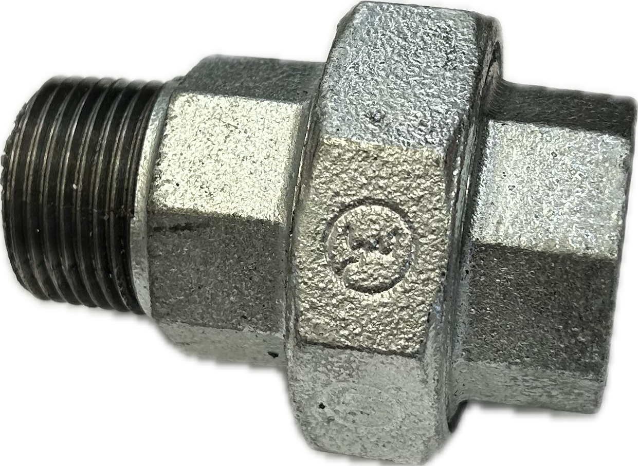 Zinc plating straight pipe union 1