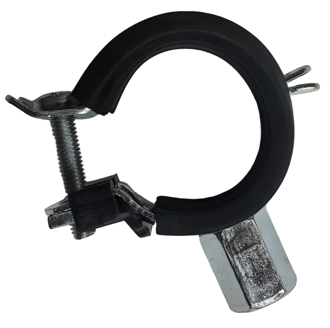 Metal / rubber clamp for pipe fixing 1-1/4